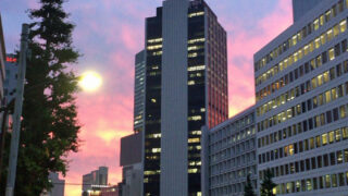 渋谷・六本木通りの夕焼け