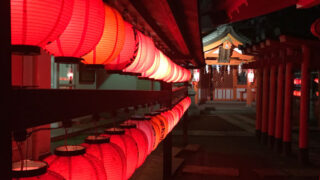 夜の豊栄稲荷神社